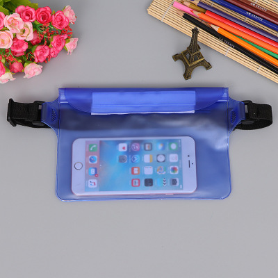 Mobile phone Fanny pack waterproof bag PVC multifunctional flat waterproof Fanny pack outdoor rafting diving mountaineering