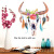 Creative Foreign Trade New Wall Stickers Factory Wholesale Multicolored Feathers Bull Avatar Stickers Removable