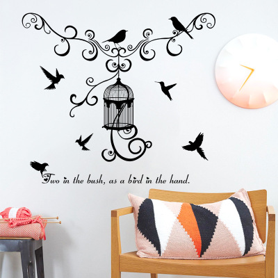 Panpan wall stickers wholesale warm modern birdcage bedroom living room corridor background wall decoration wall stickers