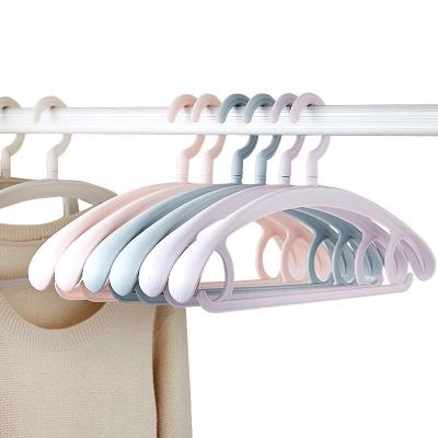 European-Style Multi-Functional Thickened Wide Shoulder Traceless Hanger Non-Slip Clothes Hanging Household Plastic Clothes Hanger Rotatable Clothes Support