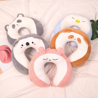 The New bedding u - shaped pillow memory cotton cartoon animal travel pillow adjustable pillow manufacturer wholesale
