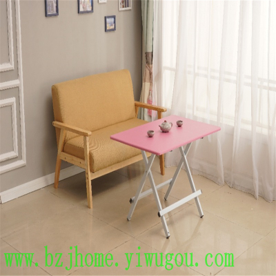 Folding table family table simple 4 person dining table small board table portable outdoor booth square table