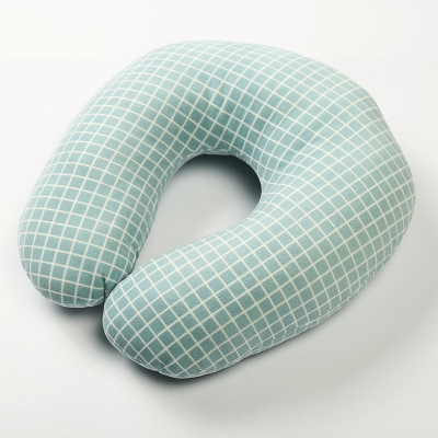 The new Korean plaid adult u neck pillow travel pillow breathable neck pillow travel pillow