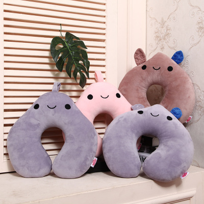 New creative personality cute animal U shape pillow school children nap pillow PP cotton neck pillow manufacturers direct sales