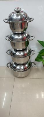 New four-piece set of round pot soup pot with multiple specifications 18/20/22/24cm