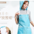 Candy-colored dustproof oilproof apron belt wipes hand towel big pocket hair protection apron housekeeping apron