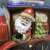 Santa Claus train Christmas gifts ceramic decoration export with lights
