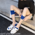 Spring and summer new Korean version of lady calf socks card silk stockings transparent personality glass silk and knee 