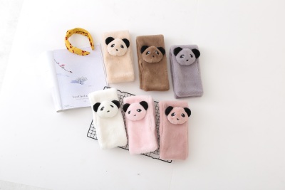 Aishangyou new winter fashion children warm suit panda scarf earmuff