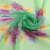 Lady chiffon scarf mint green stringy selvedge gauze kerchief