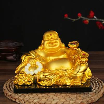 Car Interior Design Supplies Factory Direct Sales Resin Maitreya Buddha Car Interior Decorations Perfume Holder Wholesale Smiling Buddha Car Decoration