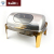 Stainless steel gold-plated visible invisible rectangular full cover buffet stove