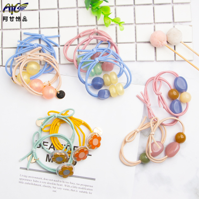 Foreign Trade Hair band Colored stone hair rope Fashion hair accessories ponytail rubber band