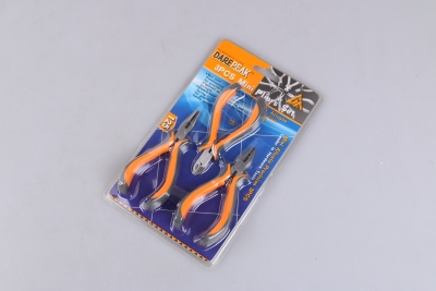 Mini pliers with 4.5-inch two-color sleeve handle
