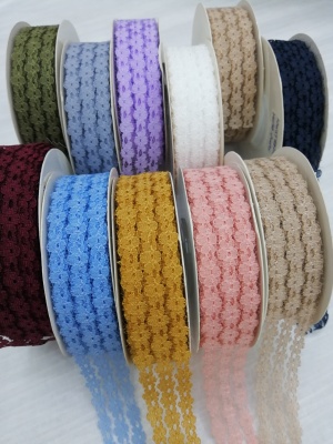 2.5 cm small name plum lace ribbon South Chesapeake with bouquet packaging decorative ribbon ribbon manufacturers direct