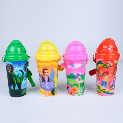 Straw Cup Children's sports Water bottles or cartoon design 500ML can be customized