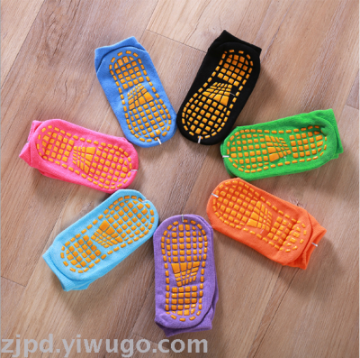 100% cotton breathable glue non-slip floor socks parent-child early education socks playground trampoline socks