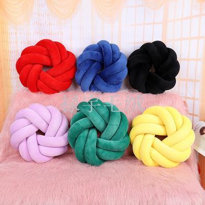 Danish instagram hot style knotted ball ring, knotted pillow hand-knitted cushion