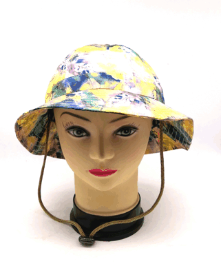 Camouflage Casual Hat Wind Proof Rope Sun Hat Fashion Bucket Hat