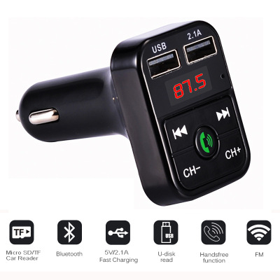 B2 car bluetooth MP3 player bluetooth hands-free FM card jack dual usb charger B2 car charger MP3
