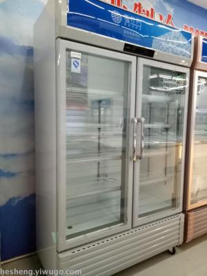 Snow cube double door blue classic series display cabinet preservation cabinet beer cabinet refrigerator display cabinet