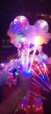 Hot sale glitter toy glitter fairy wand children's novelty glitter prop girl with star lamp stick