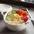 Nordic matte creative two-ear soup bowl with lid family large ceramic bowl noodle bowl salad bowl cutlery bowl