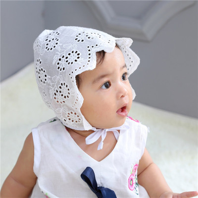 Korean version of the spring and summer new children's two flowers octagonal pointed hat palace hat baby sun hat manufacturers wholesale