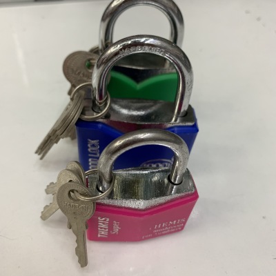 Color diamond shell lock diamond suction card padlock sandblast diamond shell padlock size padlock