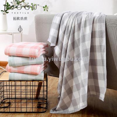 Tuo European textile manufacturers direct sale of plain cotton towel towel