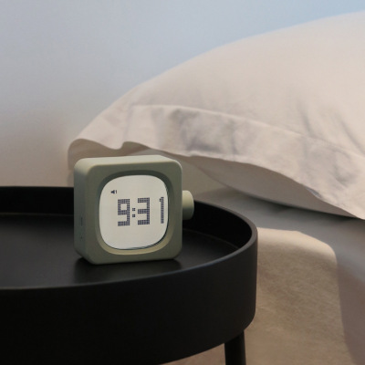 Simple square smart alarm clock led night light students dormitory wake up snooze alarm clock charging bedside clock