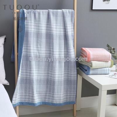 Tuo Europe textile manufacturers direct gauze bath towel one side terry one side