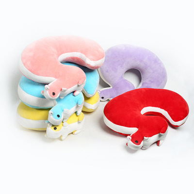 2019 Cute Cartoon Animal Squirrel U-shaped Pillow Nap Cervical pillow Plane Neck Guard Travel pillow Custom wholesale