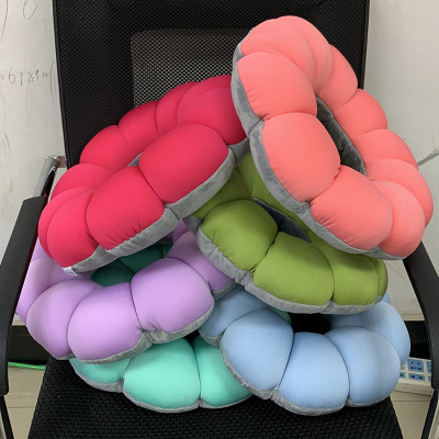 U-pillow Office Airplane travel candy colored foam particle seat cushion nap Drive folding neck wholesale