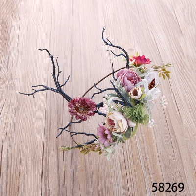 2019 new sen bride photo shoot headdress isolated sen antlers bride hair accessories