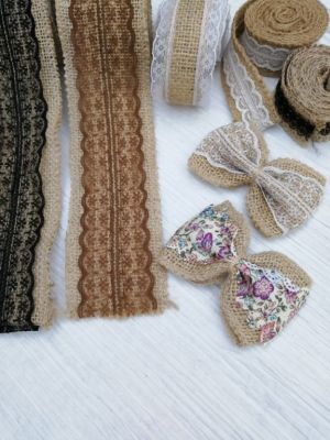 Multiple specifications real hemp border hemp ribbon size specifications can be customized bouquets DIY gift packaging