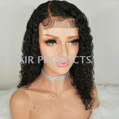  human hair full lace deep curly wig Brazil hair Peru hair  4*13 frontal lace body wave wig