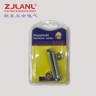 Outer Hexagon Fastening Bolt Set Household Hardware Blister Card Holder Hardware Manufacturer Card Holder Accessories Customized