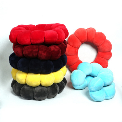 2019 New Super Flexible Fabric pillow petal Doughnut Foam grain neck travel pillow, petal