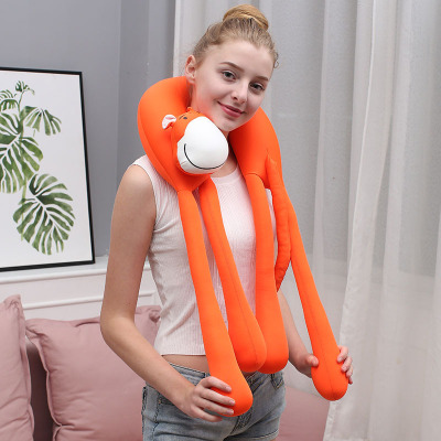 2019 New Cartoon long-legged animal neck pillow fall pillow for children's cervical spine tailslap Manufacturers wholesale and direct sales