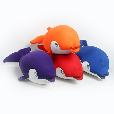 Manufacturers direct foam particle toy pillow Cartoon Animal dolphin doll Animal cute back pillow Wholesale