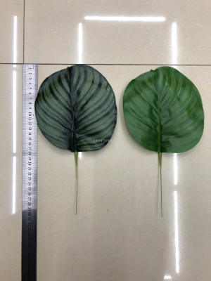 Film watermelon leaves, rubber cloth, round leaves, white veins, simulated leaves