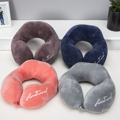 Custom Creative Hump U-Shaped Pillow Aircraft Travel slave PP cotton travel neck pillow Advertising Gifts customized