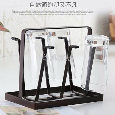 Day type flat iron lishui cup holder glass lishui cup holder mark lishui cup holder household living room kitchen multi-functional shelver