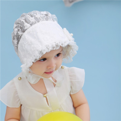 Korean version of baby pullover hat girl's ribbon lace palace hat children's hat little princess baotou hat