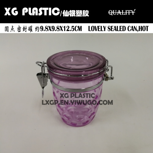 sealed cans plastic food storage jar buckle sealed jar 550ml transparent mask jar seasoning bottle storage jar
