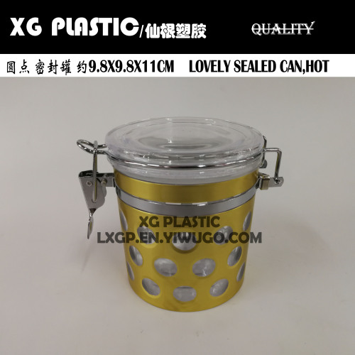 sealed cans plastic food storage cans classic dot metal fashion buckle sealed cans 550ml mask cans