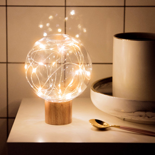 aesthetic starry sky atmosphere ball light usb export star light creative bedside-use bedroom small night lamp