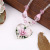 Tiantian retro National style Pendant short Glow-light flower Coloured the collarbone necklace sweater chain