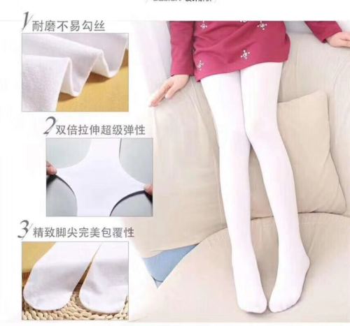 Children‘s Pantyhose Spring and Autumn Girls‘ Leggings Baby White Bikini Stockings Student Stockings for Dancing Generation Hair